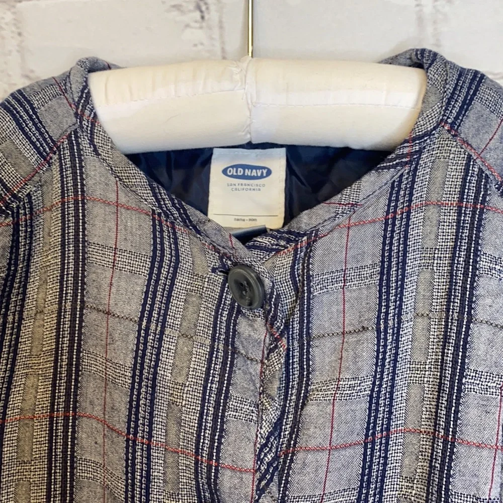 Old Navy Girl's Blue Plaid Jacket Size 5T